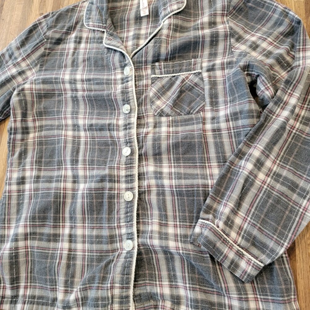 Gilligan & O Malley Plaid 2PC Pajama Set Pants & Top - Picture 7 of 14